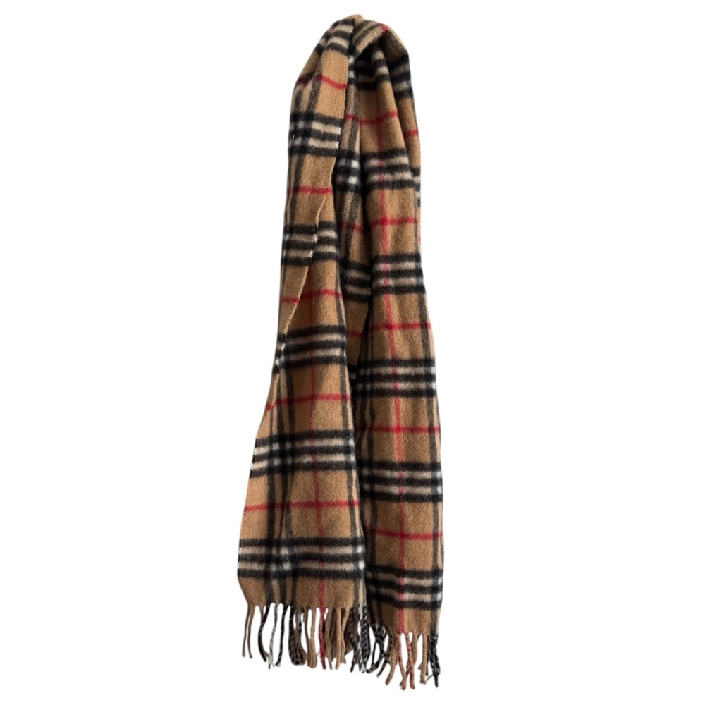 Winter brown plaid scarf
